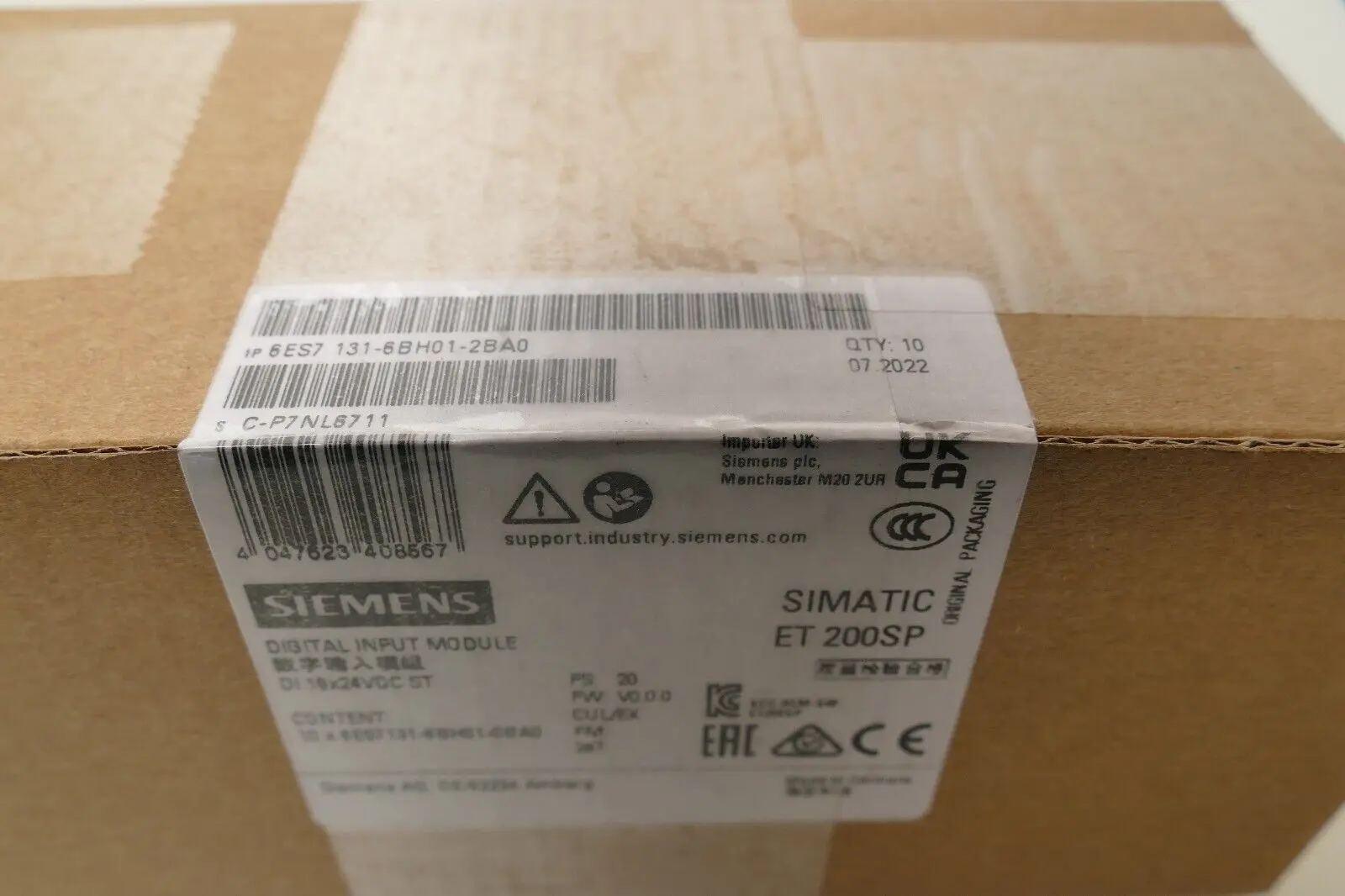 Produktfoto 1 von 10x Siemens SIMATIC ET 200SP | 6ES7 131-6BH01-2BA0 | FS:20 | 6ES7131-6BH01-2BA0