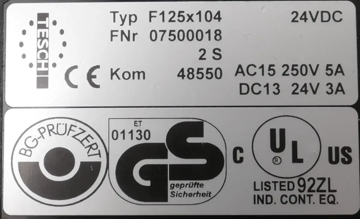Produktfoto 1 von Tesch Sicherheitsrelais F125x104 | 07500018