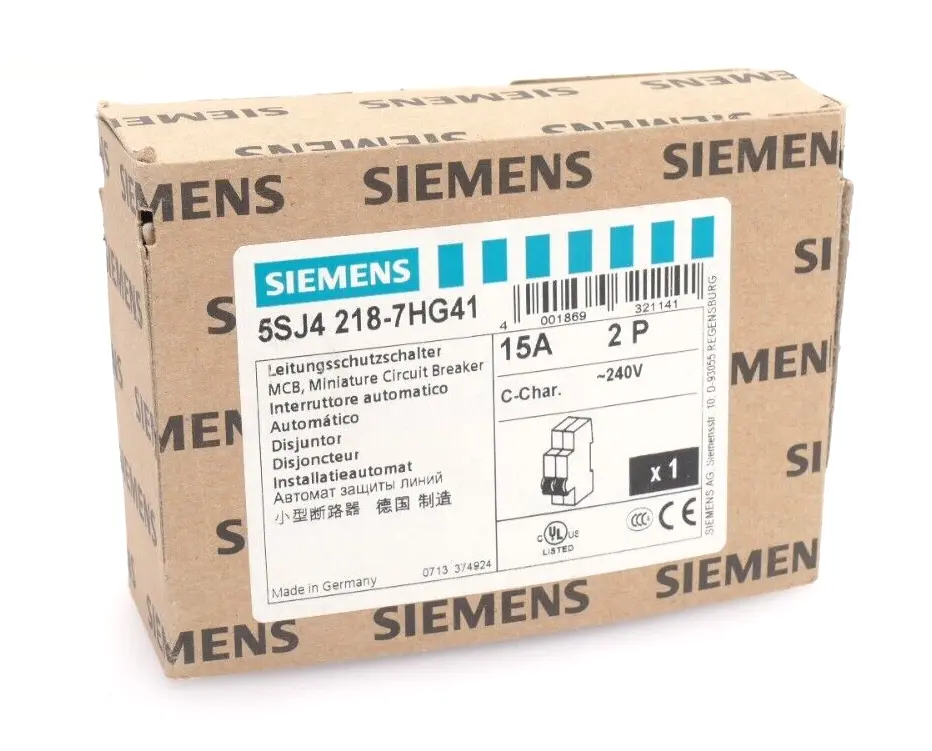 Produktfoto 1 von Siemens Leitungsschutzschalter 15A 240V 5SJ4 218-7HG41 | 5SJ4218-7HG41
