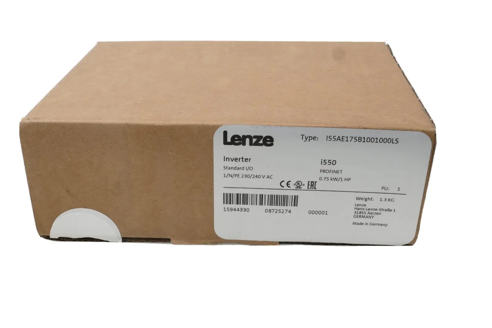 Produktfoto 1 von Lenze i550 Profinet Inverter I55AE175B1001000LS | 0.75kW/ 1HP | 15944330