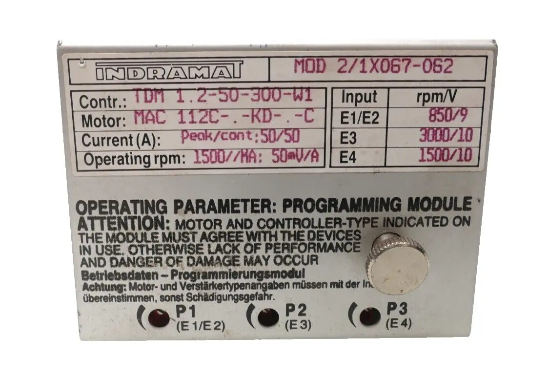 Produktfoto 1 von Indramat Programmierungsmodul MOD 2/1X067-062 | TDM 1.2-50-300-W1