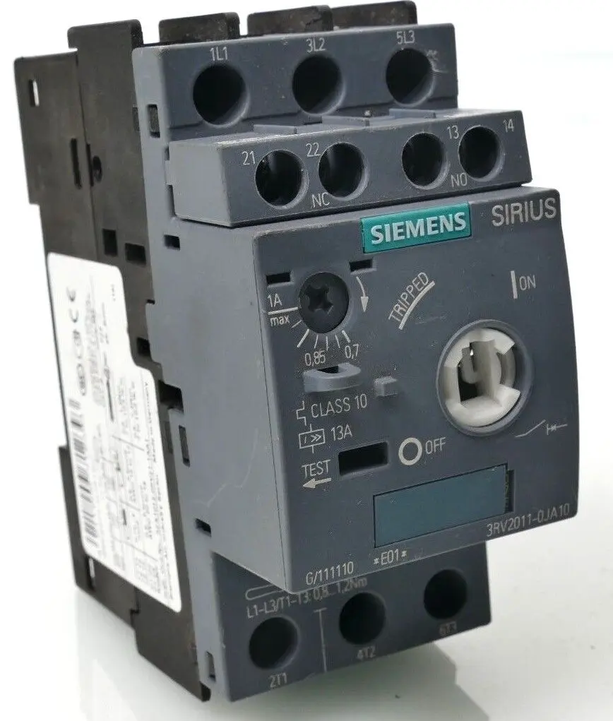 Produktfoto 1 von 2x Siemens SIRIUS Leistungsschalter 3RV2 011-0JA10 | E:01 | 3RV2011-0JA10