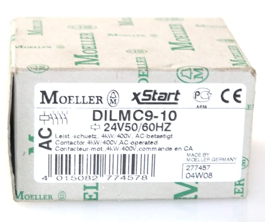 Produktfoto 1 von Moeller xStart Leistungsschütz 24V50/60Hz DILMC9-10 | 277457