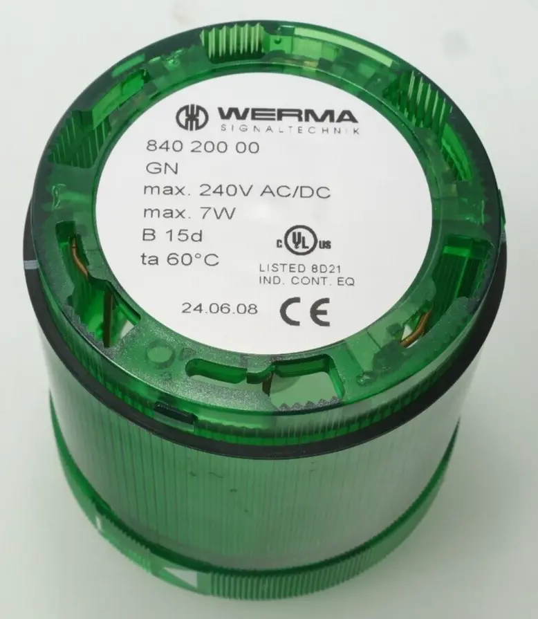 Produktfoto 1 von Werma Signaltechnik Dauerlichtelement grün 840 200 00