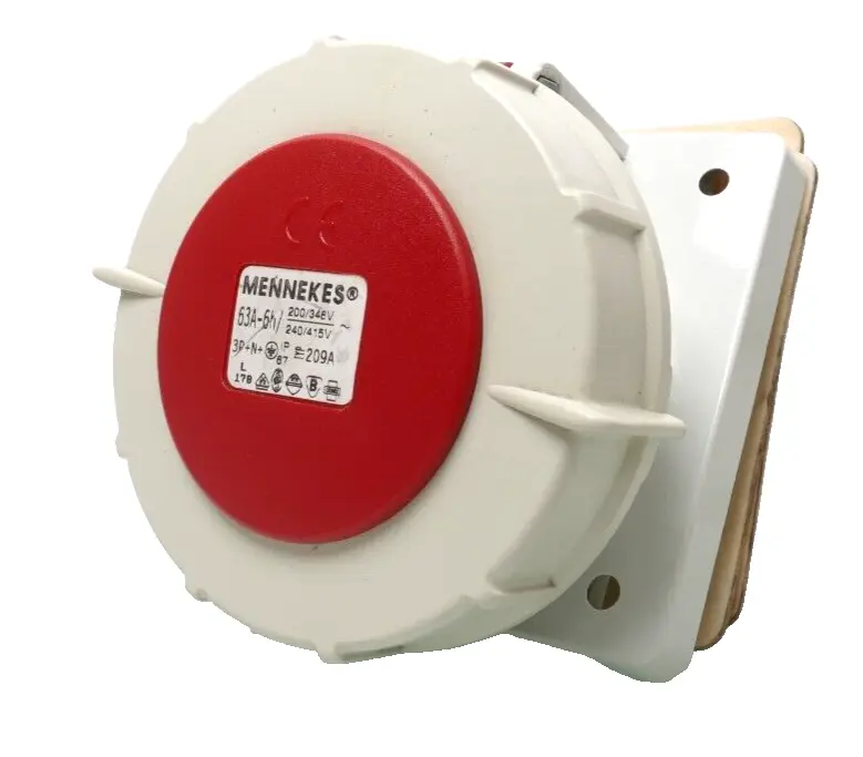 Produktfoto 1 von Mennekes Wandsteckdose 63A-6h | 200/346V | 240/415V~ | 209A