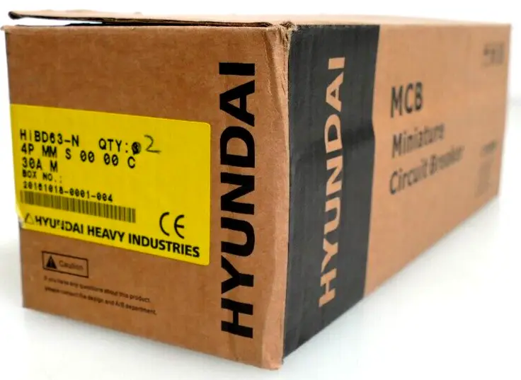 Produktfoto 1 von 2x Hyundai HiBD63-N Miniature Circuit Breaker 4P MM S 00 00 C | 30A M