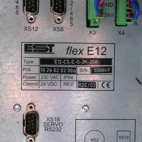 Produktfoto 1 von EST TECHNOLOGY E12-CS-E-G-2K-20A flexE12 Steuerung 10 26 02 02 006 Rev:R2E/02