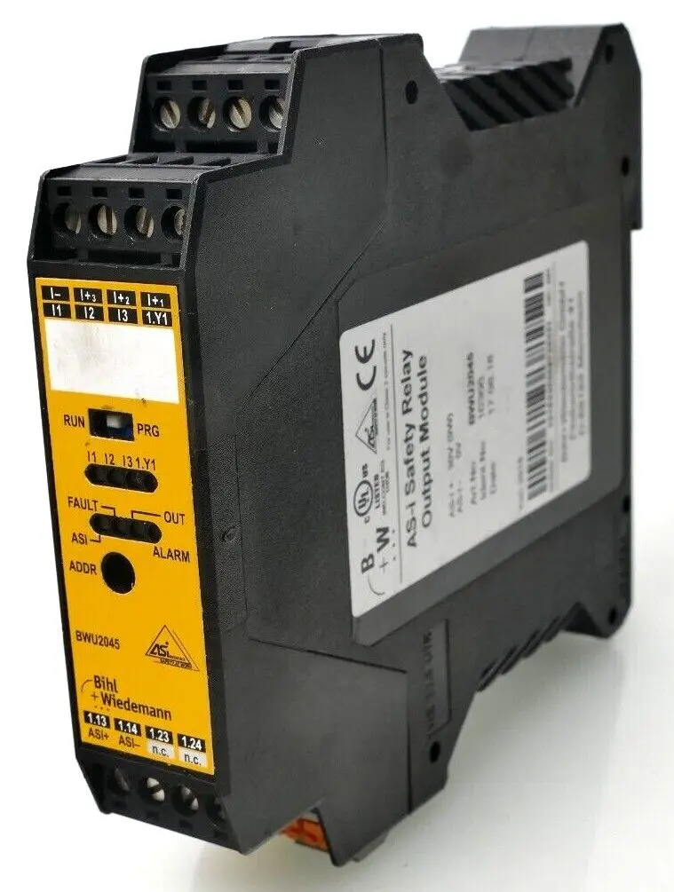 Produktfoto 1 von Bihl+Wiedemann 16366 AS-i Safety Relay Output Module BWU2045