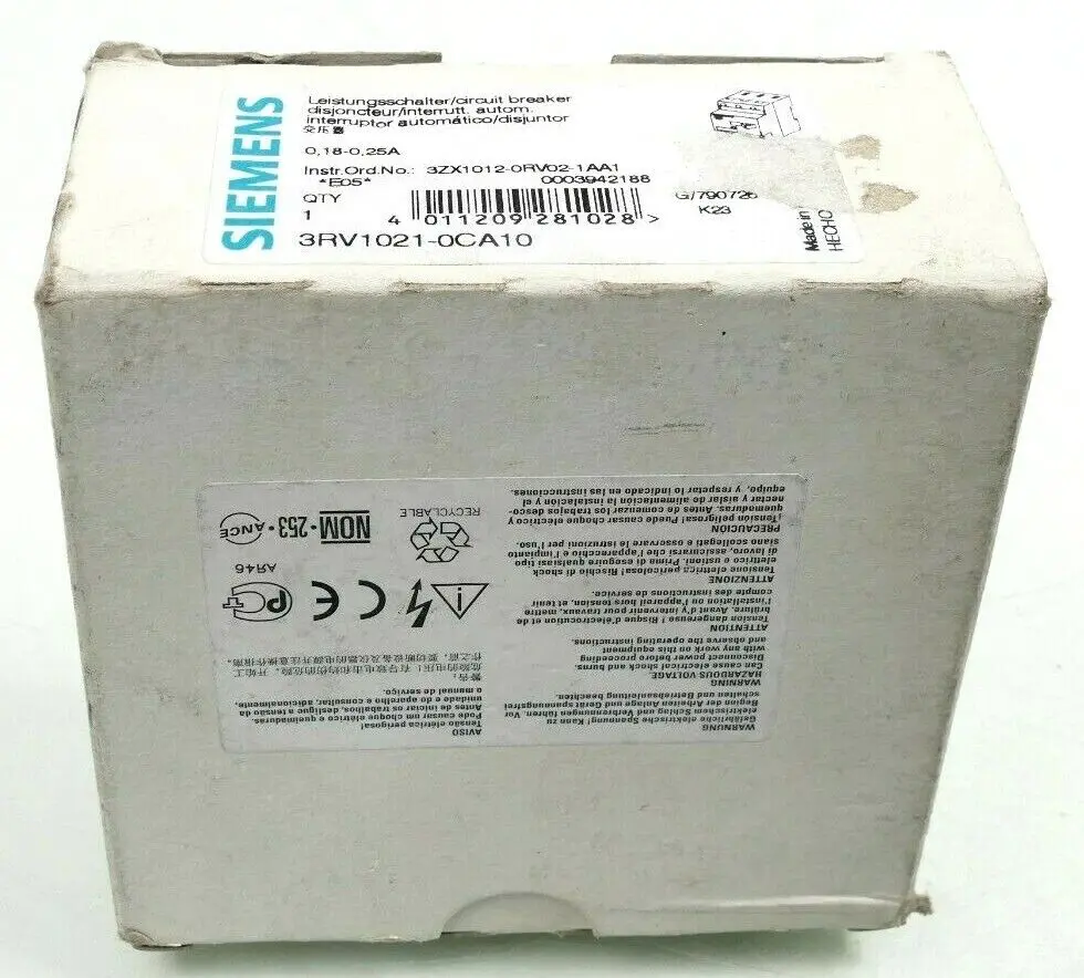 Produktfoto 1 von Siemens SIRIUS Leistungsschalter 3RV1 021-0CA10 E:05 | 3RV1021-0CA10