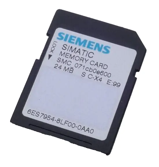 Produktfoto 1 von Siemens SIMATIC Memory Card 24MB 6ES7 954-8LF00-0AA0 | E:99 | 6ES7954-8LF00-0AA0