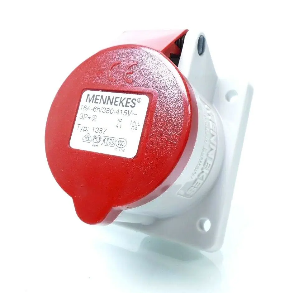 Produktfoto 1 von Mennekes CEE-Anbausteckdose 16A-6h IP44 380-415V~ | 1387