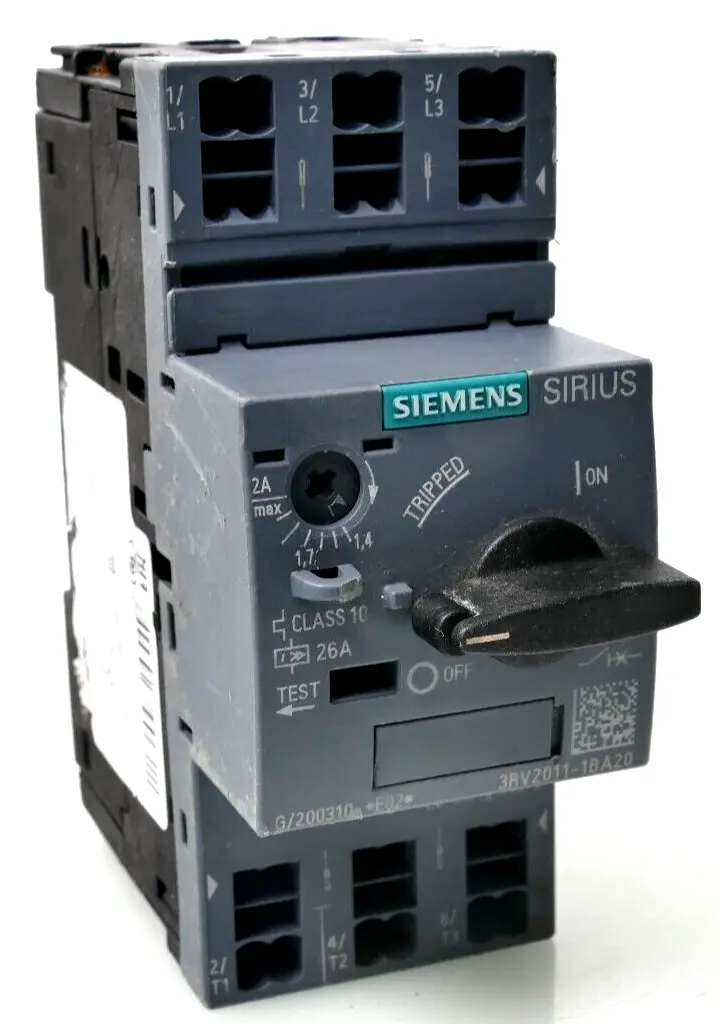 Produktfoto 1 von Siemens SIRIUS Leistungsschalter 3RV2 011-1BA20 | E:02 | 3RV2011-1BA20