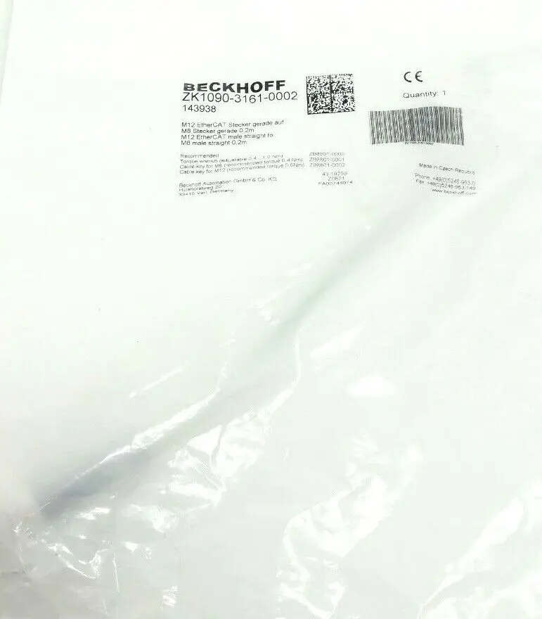 Produktfoto 1 von Beckhoff EtherCAT-Leitung 0,2m | ZK1090-3161-0002