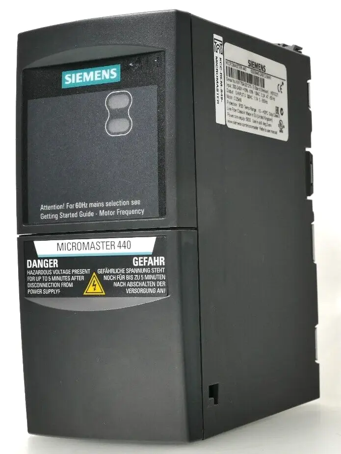 Produktfoto 1 von Siemens MICROMASTER 440 | 6ES6 440-2AB12-5AA1 | V:H01/2.21 | 6ES6440-2AB12-5AA1