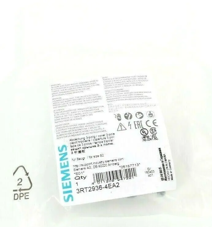 Produktfoto 1 von 3x Siemens Klemmenabdeckung 3RT2 936-4EA2 | E:01 | 3RT2936-4EA2