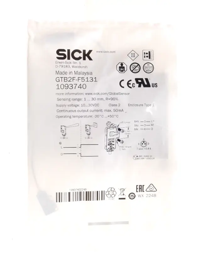 Produktfoto 1 von Sick Miniatur Lichtschranke 1 093 740 | GTB2F-F5131 | 1093740