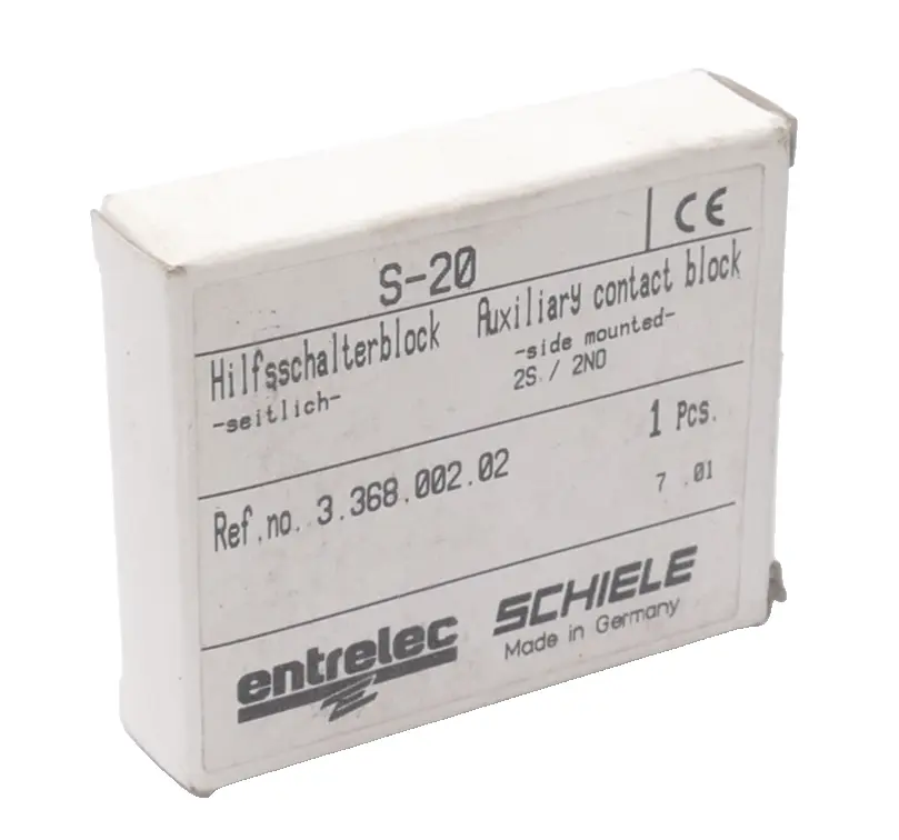 Produktfoto 1 von Entrelec Schiele Hilfsschalterblock 2S/2N0 | 3.368.002.02