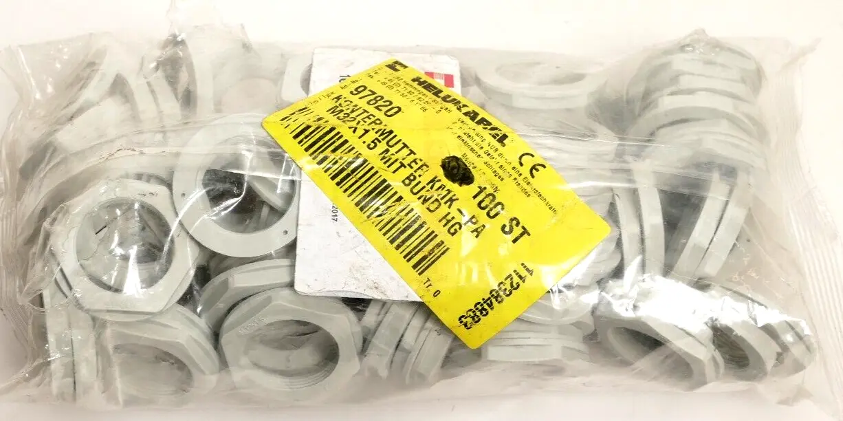 100x Helukabel 97820 Kontermutter KMK-PA M32X1.5