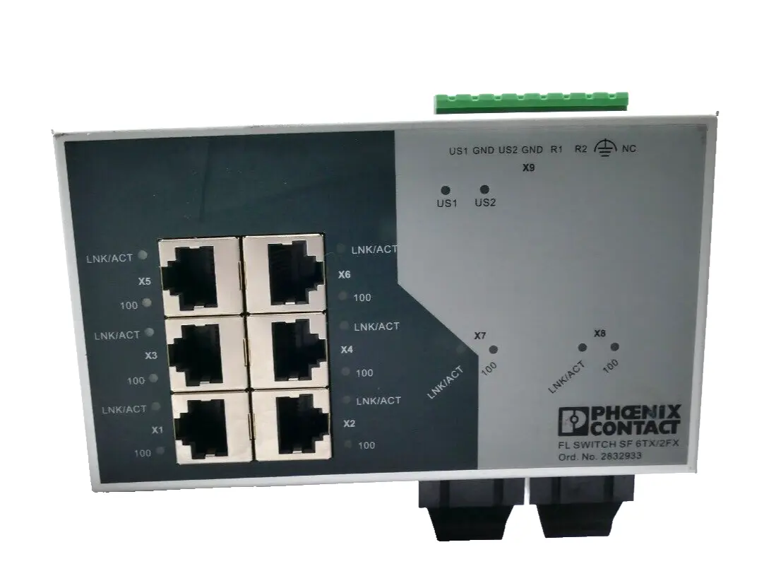 Produktfoto 1 von Phoenix Contact Ethernet 28 32 93 3 | FL SWITCH SF 6TX/2FX | HW:19 | 2832933