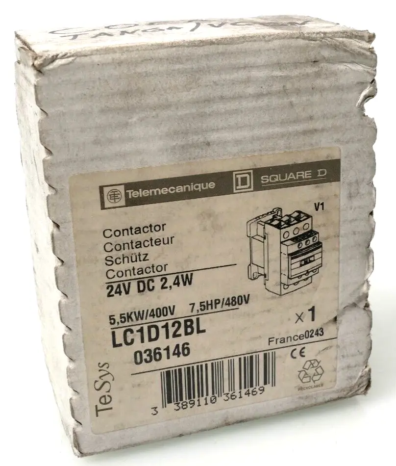 Produktfoto 1 von Telemecanique TeSys LC1D12BL Schütz 036146 | 5,5KW/400V 7,5HP/480V