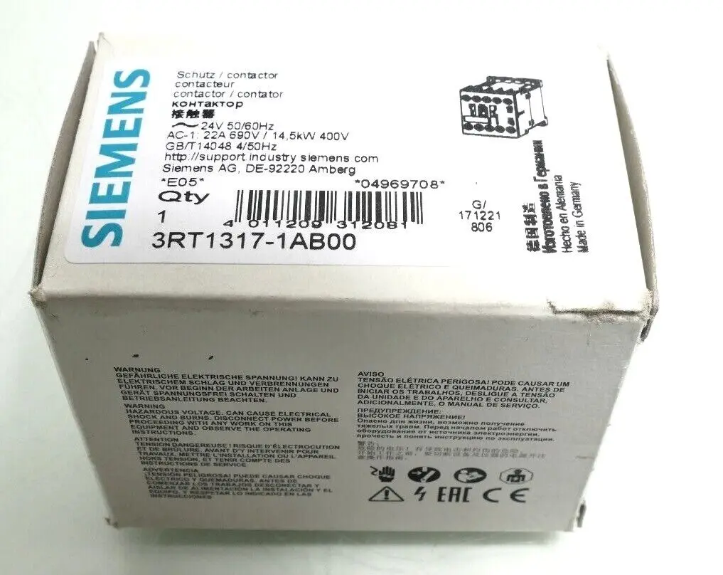 Produktfoto 1 von Siemens Schütz 3RT1 317-1AB00 | E:05 | 3RT1317-1AB00