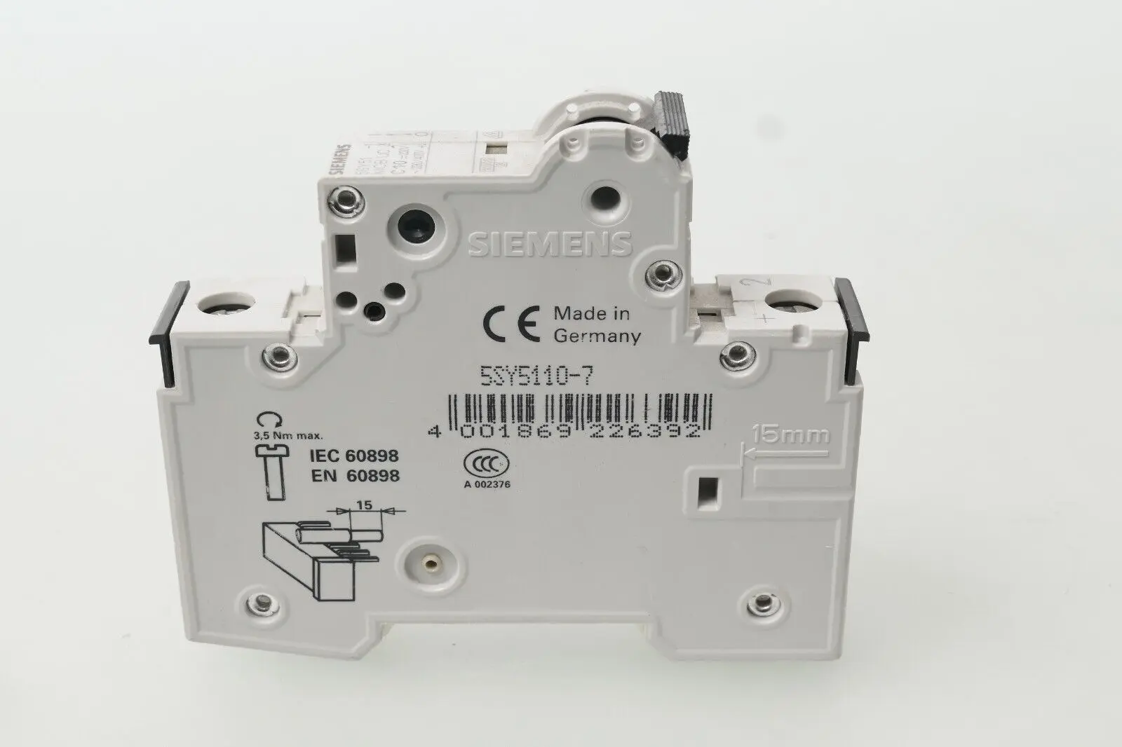 Produktfoto 1 von Siemens MCB Leitungsschutzschalter 5SY5 110-7 | C10 | 5SY5110-7