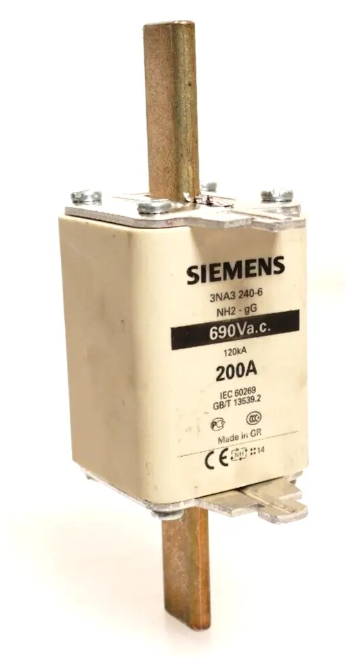 Produktfoto 1 von 2x Siemens Sicherungseinsatz 200A 120kA 690Va.c. 3NA3 240-6 | 3NA3240-6