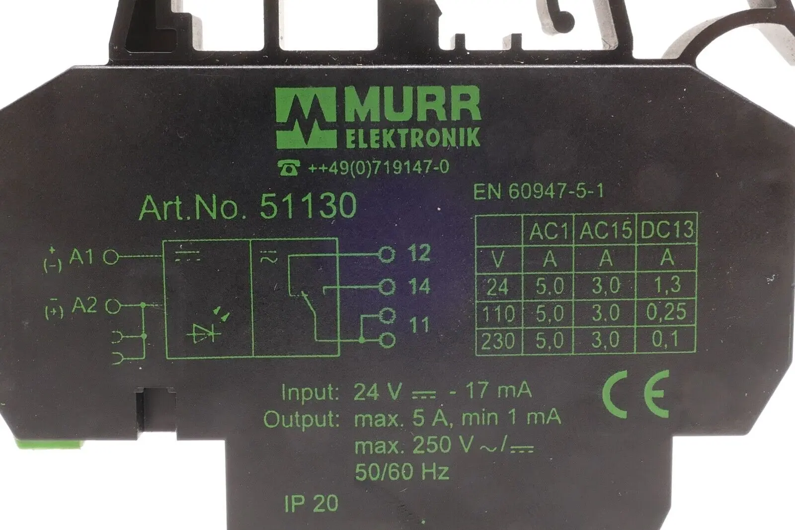 Produktfoto 1 von Murrelektronik Relaismodul 51130  5A  24V