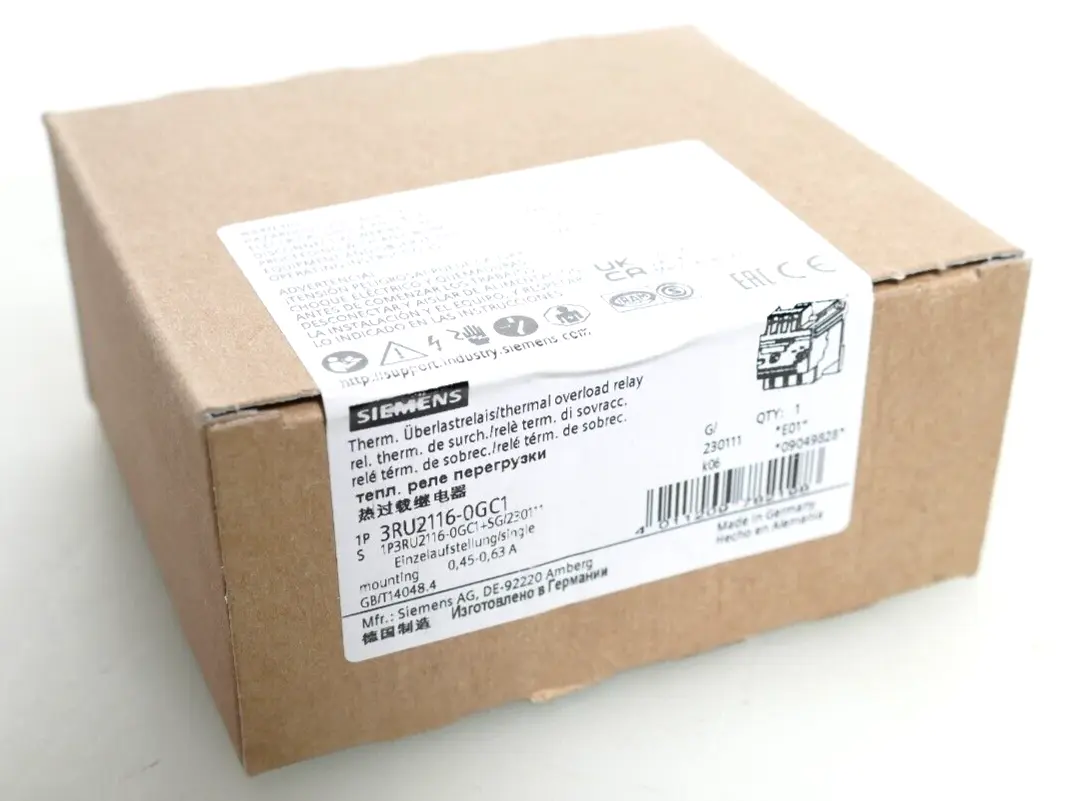 Produktfoto 1 von Siemens SIRIUS Therm. Überlastrelais 3RU2 116-0GC1 | E:01 | 3RU2116-0GC1