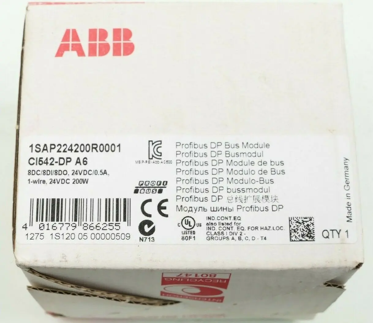 Produktfoto 1 von ABB CI542-DP A6 Profibus DP Bus Modul  | 1SAP224200R0001