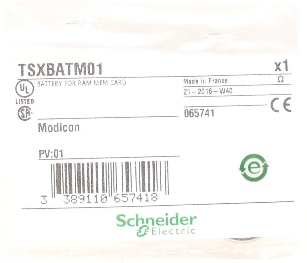 Produktfoto 1 von Schneider Electric Zusatz-Stützbatterie für RAM Memory Card | TSXBATM01