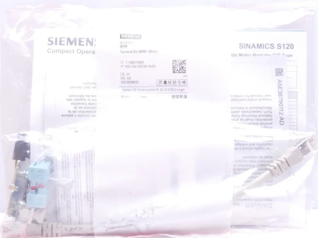 Produktfoto 1 von Siemens Terminal Kit SMM 100mm 6SL3 162-8BE00-0AA0 | E:01 | 6SL3162-8BE00-0AA0