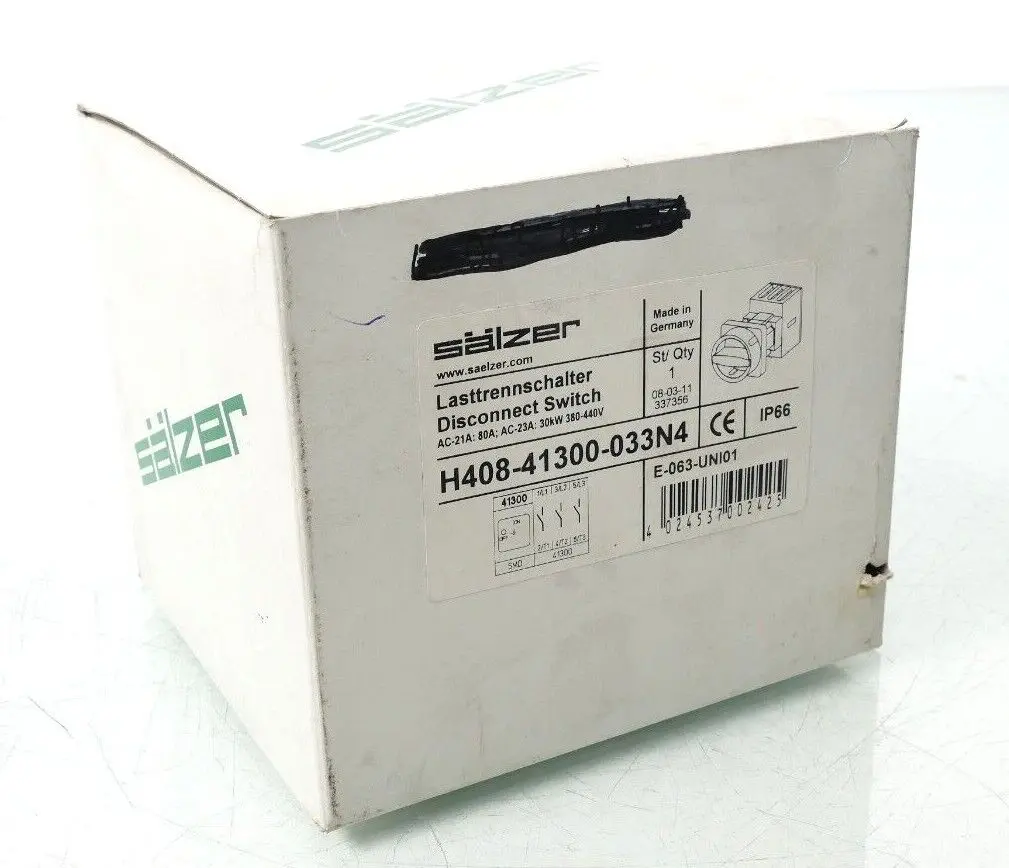 Sälzer Lasttrennschalter H408-41300-033N4 | 30kW 380-440V