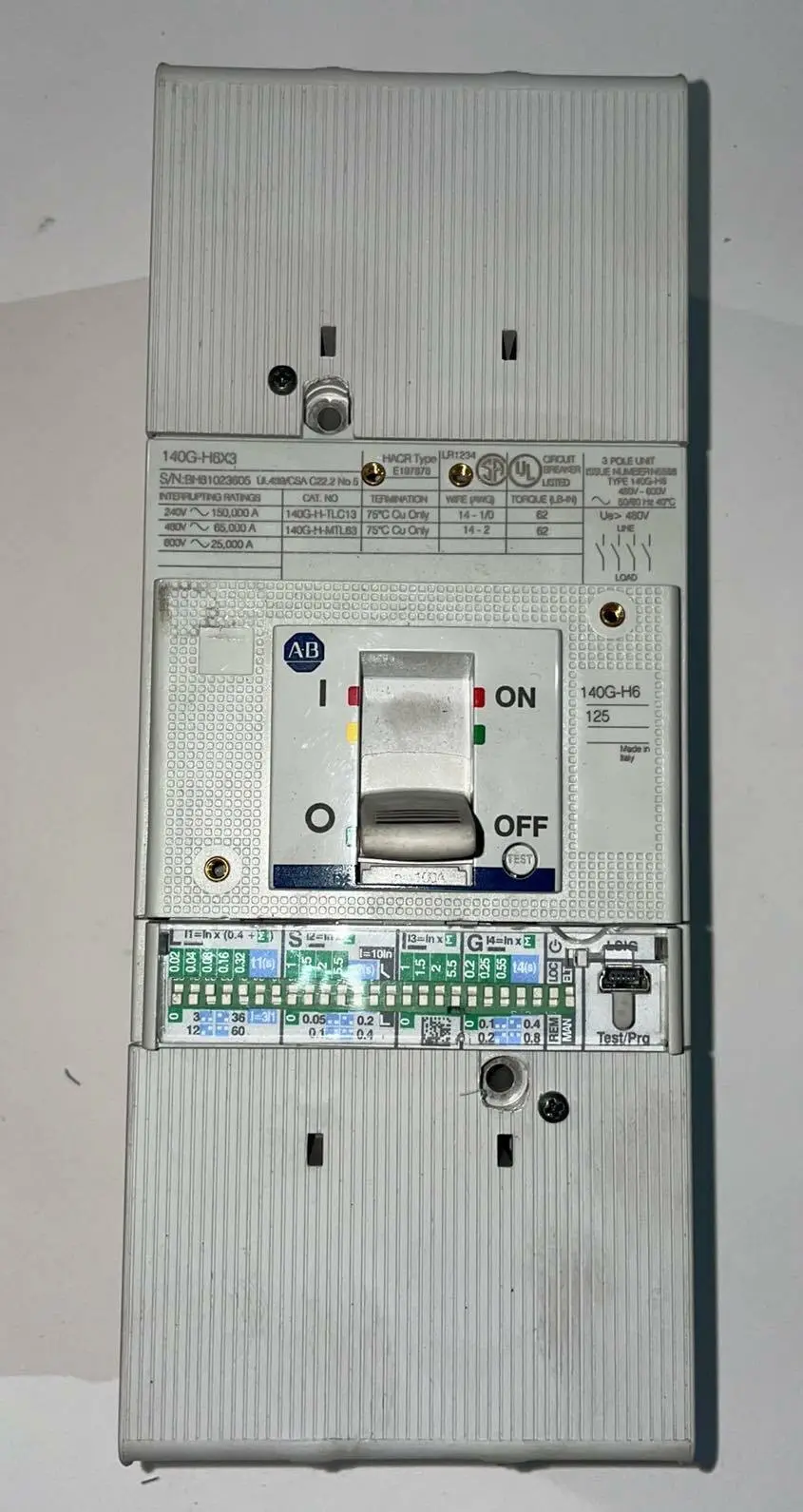 Produktfoto 1 von Allen Bradley Kompaktleistungsschalter 140G-H6I3-D10-UJ-AA | Ser. A | 140G-H6X3