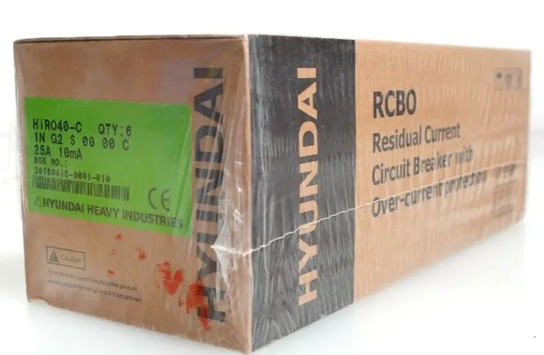 Produktfoto 1 von 6x Hyundai HiRO40-C | Circuit Breaker 1N G2 S 00 00 C | 1NG2S0000C | 25A | 10mA