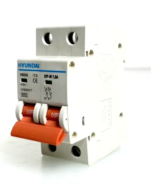 Produktfoto 1 von Hyundai HiBD63 I7.5 Circuit Breaker | ICP-M 7,5A | 415V