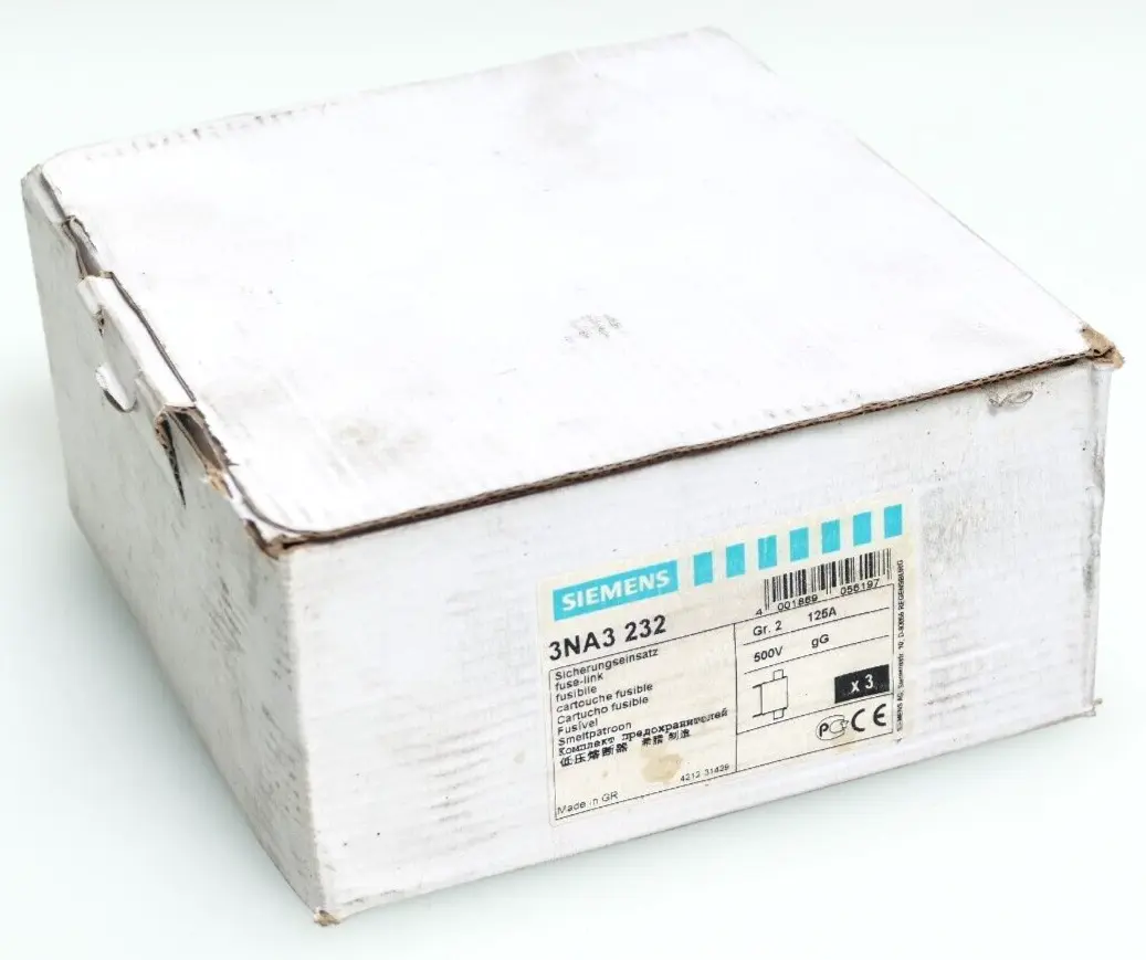 Produktfoto 1 von 3x Siemens 3NA3 232 Sicherungseinsatz 3NA3232 | Gr.2 125A 500V