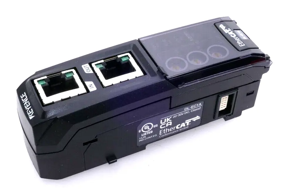 Produktfoto 1 von Keyence Kompatible Netzwerkeinheit EtherCat 20-30V DC | DL-EC1A