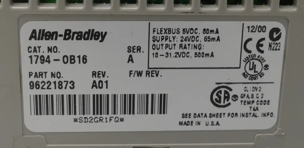 Produktfoto 1 von 2x Allen-Bradley Output-Module | Ser:A | 1794-0B16