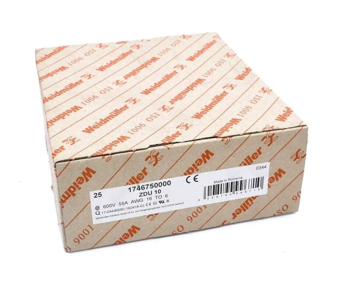 Produktfoto 1 von 25x Weidmüller Durchgangs-Reihenklemme ZDU 10 | 1746750000