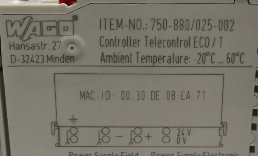 Produktfoto 1 von Wago Ethernet Controller 3. Gen | 750-880/025-002