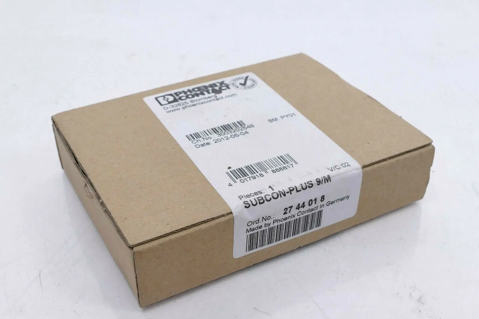 Produktfoto 1 von Phoenix Contact D-Sub-Steckverbinder 27 44 01 8 | SUBCON-PLUS 9/M | 2744018