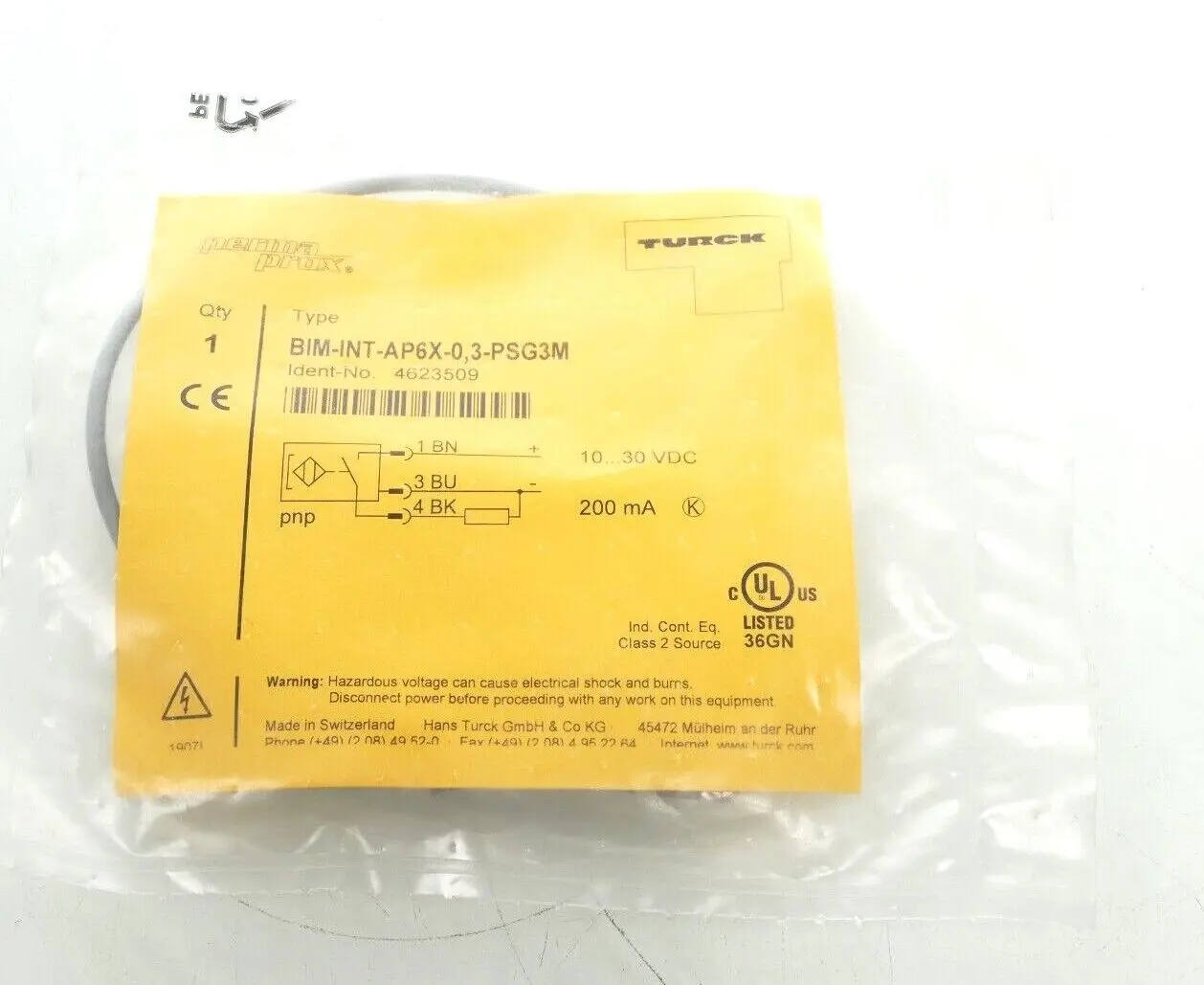 Produktfoto 1 von Turck Magnetsensor BIM-INT-AP6X-0,3-PSG3M | 4623509