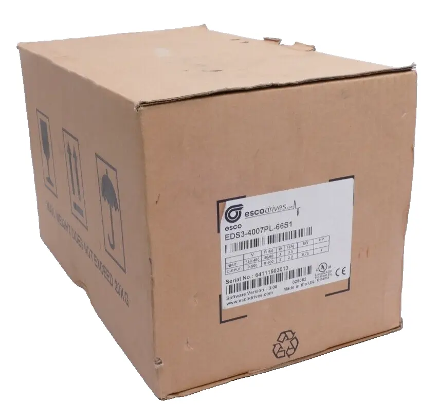 Produktfoto 1 von Escodrives esco Frequenzumrichter 0,75kW NEMA 4X | SW: V3.08 | EDS3-4007PL-66S1