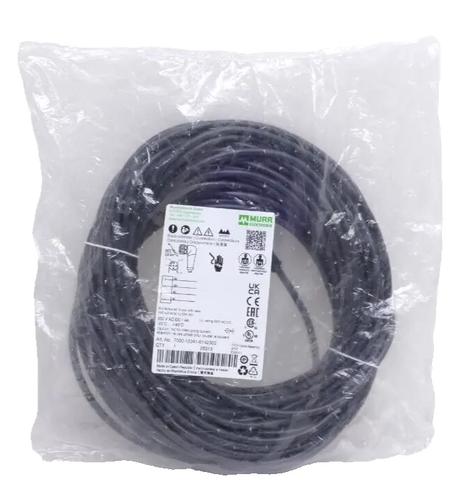 Produktfoto 1 von Murr Elektronik M12 Bu. 90° A-kod. freies Ltg-ende 20m | 7000-12341-6142000