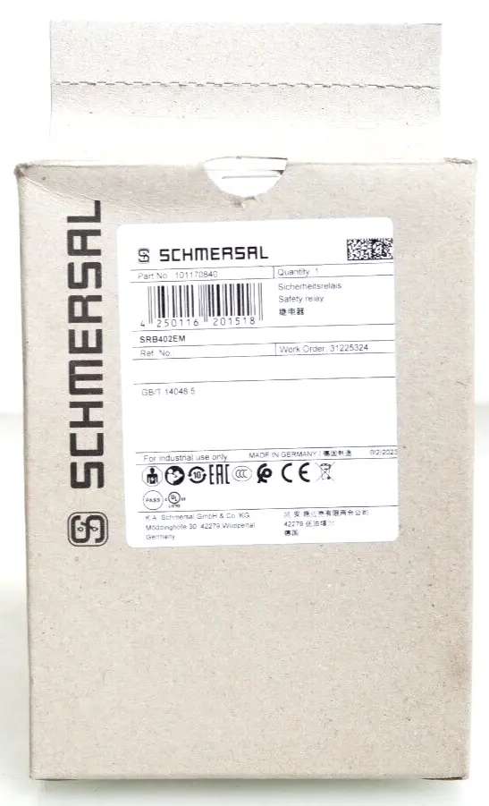 Produktfoto 1 von Schmersal Sicherheitsrelais SRB 402EM-24V | 101170840