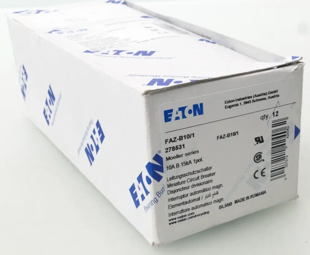 Produktfoto 1 von 12x Eaton Moeller Leitungsschutzschalter FAZ-B10/1 | 278531
