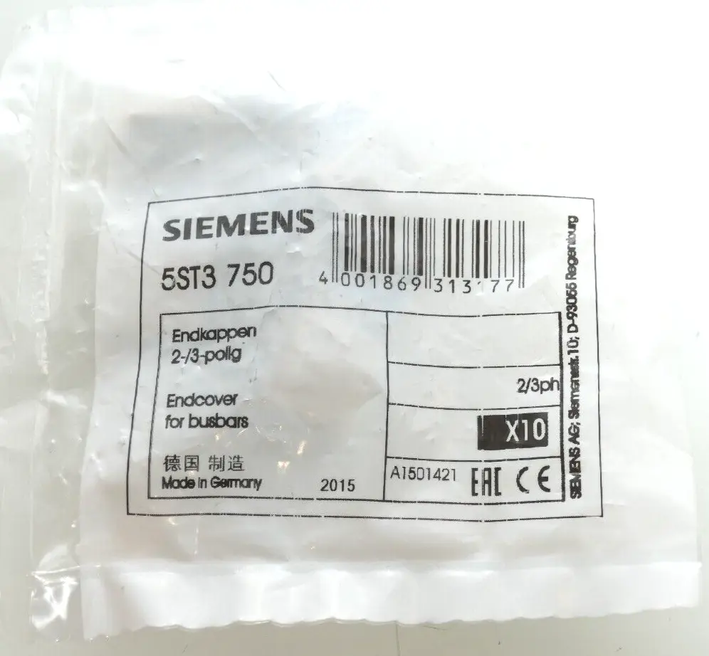Produktfoto 1 von 10x Siemens Endkappen 2-/3-pollg 5ST3 750 | 5ST3750