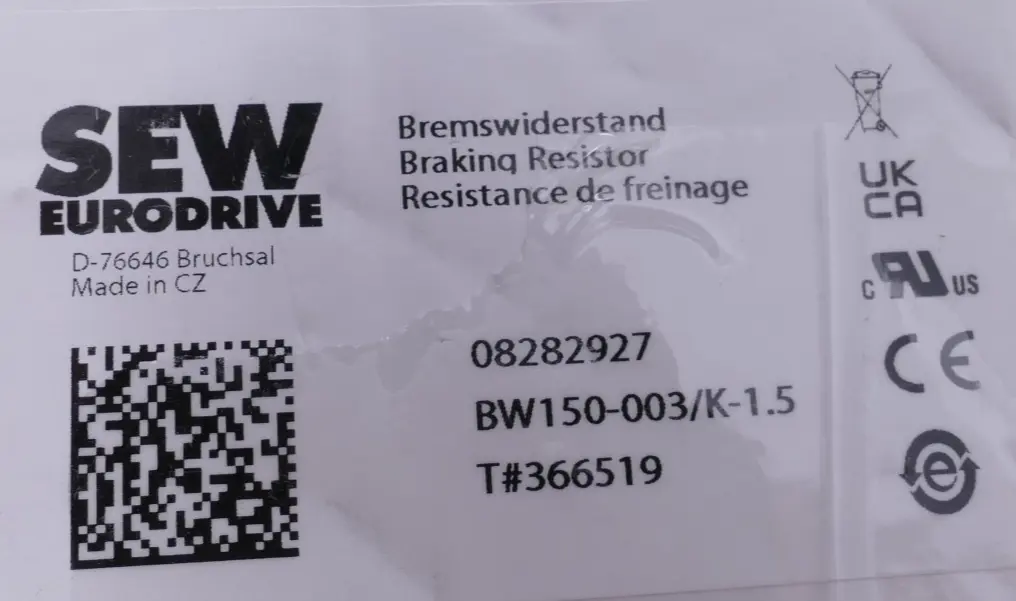 Produktfoto 1 von Sew Eurodrive Bremswiderstand BW150-003/K-1.5 | 08282927