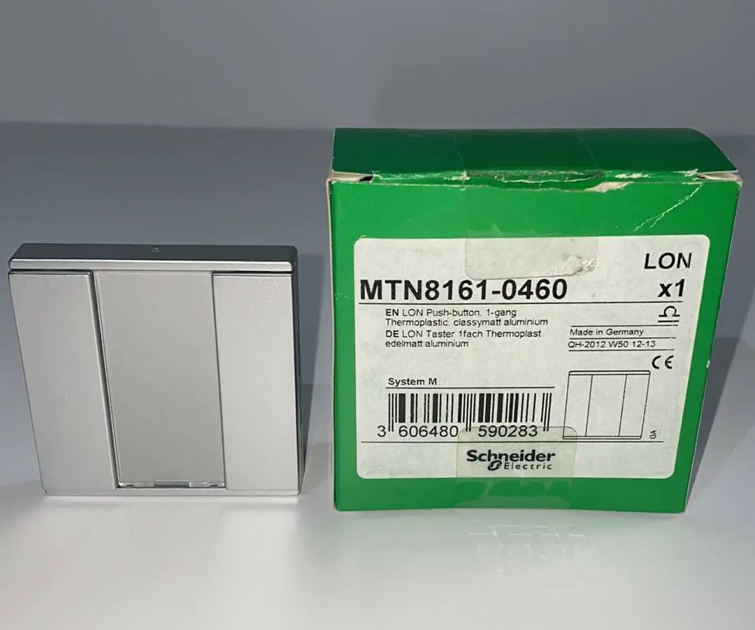 Produktfoto 1 von Schneider System M MTN8161-0460 LON Taster 1fach Thermoplast, edelmatt aluminium
